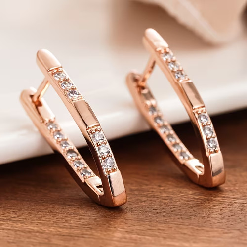 Sleek geometric hoop - geometric,