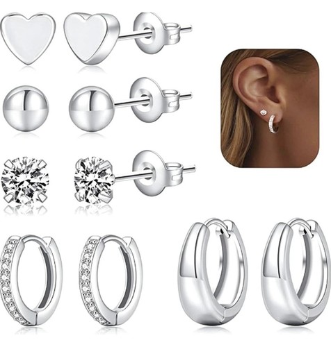 Pairs silver plated earring - 5,