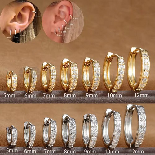 Women men crystal huggie hoop - men,