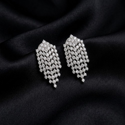 Rhinestone waterfall fringe - rhinestone,