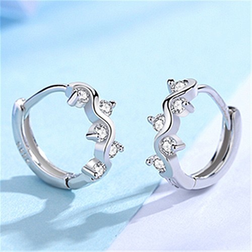 925 sterling silver crystal - silver, cz