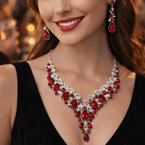 Sparkling crystal necklace - sparkling,