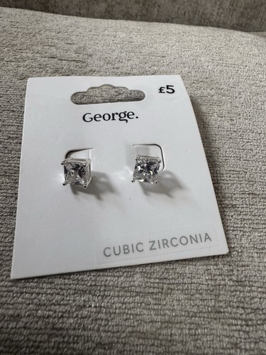 Princess diamanté earrings - diamanté,