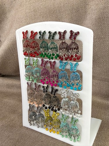 Mini earrings jhumka - 12, set