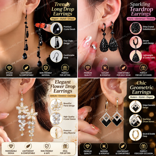 Crystal zircon earrings - zircon, double