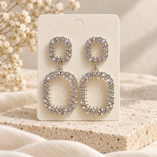 Silver tone rhinestone - silver,