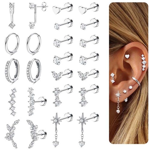 12pairs surgical steel - 12pairs,