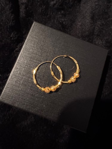 Gold plated bali hoop - plated,
