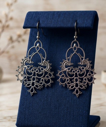 Silver filigree chandelier - filigree,