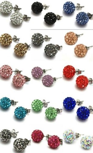 Shamballa matching earrings - shamballa,