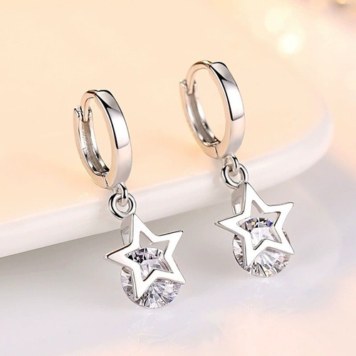 925 sterling silver star - silver,