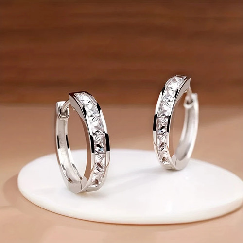 925 sterling silver crystal - silver,