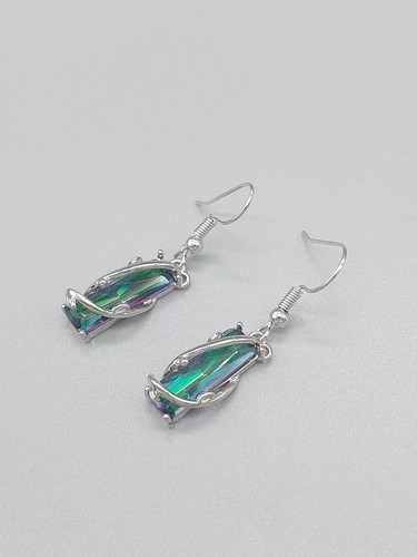 Silver drop dangle earrings - silver,