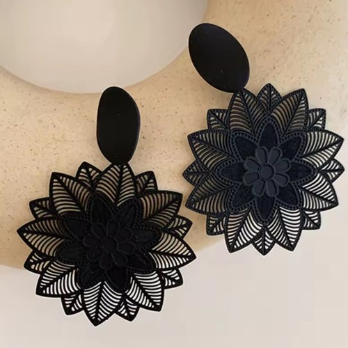 Beautiful women black flower - women's,