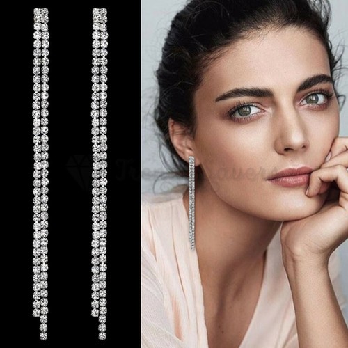 Womens earrings long drop - earrings,