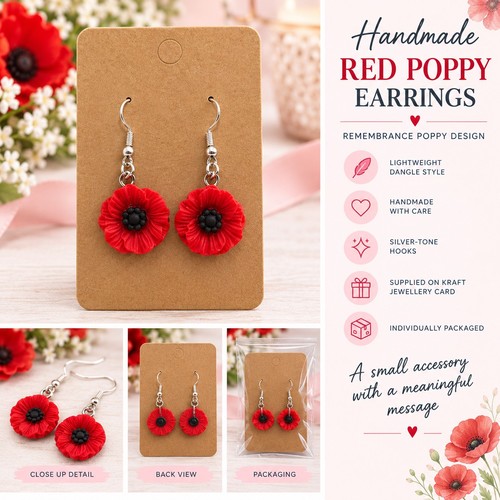 Handmade red poppy - handmade,