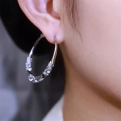Women cubic zirconia hoop - women's,