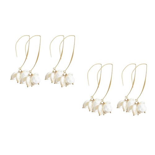 4pairs durable drop earrings - 4pairs,