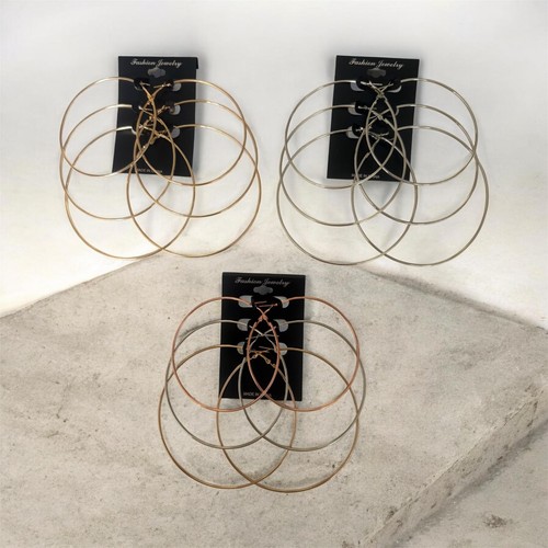 Hoop earrings pairs large - hoop,