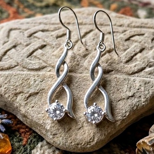 925 silver hook infinity twist - silver,