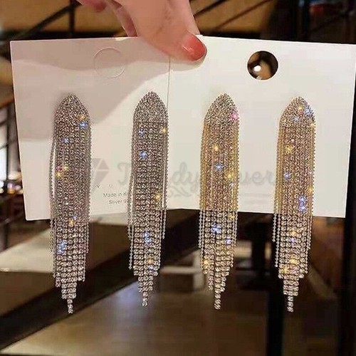 Silver luxurious bling tassel - silver,